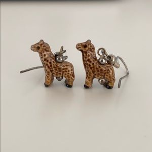 Giraffe dangling earrings
